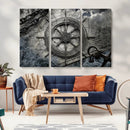Ship Steering Wheel Vintage Wall Art Canvas Print by MyGreatCanvas | Canvas Wall Art Prints | Photo Prints & Wall Decor