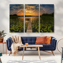 Lake and Flower Wall Art Canvas Print