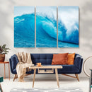 Big Ocean Surfing Wave Wall Art Canvas Print