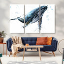 Watercolor Whale Wall Art Canvas Print by MyGreatCanvas | Canvas Wall Art Prints | Photo Prints & Wall Decor