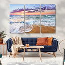 Coastal Sunset Art Beach Canvas Wall Art Print | Ocean Waves by MyGreatCanvas | Canvas Wall Art Prints | Photo Prints & Wall Decor