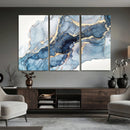 Abstract Art Print - Blue Abstract Canvas Wall Art Print