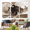 Black Steam Train Canvas Wall Art Print Steam Locomotive Art