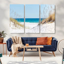 Serene Coastal Dune Path with Ocean View, 3-Panel Beach