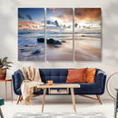 Serene Weather On The Beach Wall Art Canvas Print