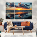 Beach Sunset Print - Stunning Ocean Canvas Artwork with
