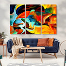 Human Love Figures Abstract Wall Art Canvas Print