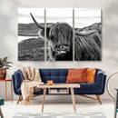 Longhorn Steer Canvas Print Wall Art, Highland Cow Canvas by MyGreatCanvas | Canvas Wall Art Prints | Photo Prints & Wall Decor
