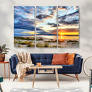 Sunset On The Ocean Wall Art Canvas Print