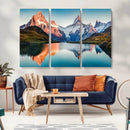 Landscape Mountain and Lake View Wall Art Canvas Print
