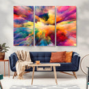 Blazing Vibrant Colors Cloud Wall Art Canvas Print