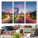 Dallas City Lights Large Wall Art Dallas Cityscape Canvas