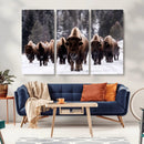 Bison Wall Art Canvas Print- Bison Herd Canvas Wall Art – by MyGreatCanvas | Canvas Wall Art Prints | Photo Prints & Wall Decor