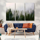 Forest Wall Art Canvas Print | Foggy Forest Wall Art | Pine