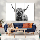 Fanny Scottish Highland Cow Cattle Art Print Farmhouse Wall by MyGreatCanvas | Canvas Wall Art Prints | Photo Prints & Wall Decor