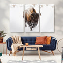 Bison Winter Wall Art Canvas Print For Farmhouse Decor