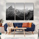 Everest Himalaya Mountain Peaks Black & White Triptych