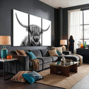 Scottish Highland Cow Cattle Art Print Wall Art Canvas Print