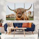 Highland Cow Animal Scottish Cattle Art Print Farmhouse Wall