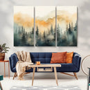 Abstract Forest Print - Mountain Wall Art | Autumn Landscape