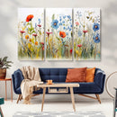 Colorful Wildflower Canvas Wall Art - Vibrant Floral