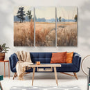 Golden Fields Canvas Wall Art Print – Serene Landscape of