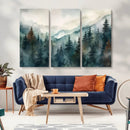 Serenity Forest Wall Art Canvas | Foggy Mountain Landscape