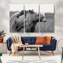 Bear and Cub Wall Art Canvas | 399 Bear Cub