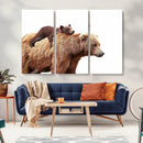 Mother and Baby Bear Canvas Wall Art - Adorable Wildlife