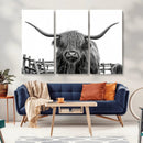 Longhorn Canvas Print, Bighorn Cow Wall Art Canvas Print
