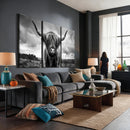 Scottish Cow Wall Art Canvas Print | Longhorn Wall Art |