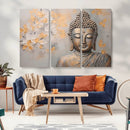 Abstract Buddha Statue Wall Art Canvas Print - Modern