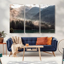 Foggy Mountain Canvas Print Forest Wall Art