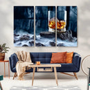 Whiskey Ice Wall Art Canvas Print