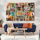Abstract Art Collage Wall Art Canvas Print – Framed, Ready
