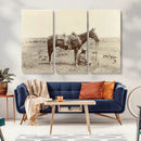 Cowboy Wall Art - Western Horse Canvas Print - Vintage by MyGreatCanvas | Canvas Wall Art Prints | Photo Prints & Wall Decor