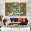 Avatar Wall Art: The Last Airbender Vintage Map - Wall Art