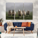 Flock of Sheep in a Mystical Fog – Pastoral Wall Art Canvas by MyGreatCanvas | Canvas Wall Art Prints | Photo Prints & Wall Decor