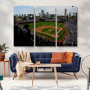 Chicago Cubs Baseball Team Print - Wrigley Field Stadium