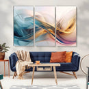 Abstract Flowing Colors Wall Art Canvas Print