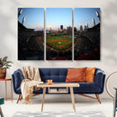 PNC Park Evening Game Triple Canvas Wall Art - Pittsburgh