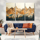 Rustic Wood Mountain Wall Art Print | Triptych Giclee Print by MyGreatCanvas | Canvas Wall Art Prints | Photo Prints & Wall Decor