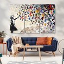 Banksy Graffiti Wall Art Canvas Print: Girl Releasing