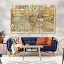 Push Pin World Map Canvas Print – Travel Tracker Wall Art