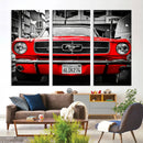 Red Mustang Car Wall Art – Framed Classic Vehicle Canvas by MyGreatCanvas | Canvas Wall Art Prints | Photo Prints & Wall Decor