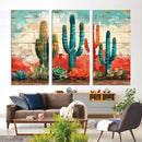 Colorful Cacti Wall Art – Framed Vibrant Succulent Canvas by MyGreatCanvas | Canvas Wall Art Prints | Photo Prints & Wall Decor