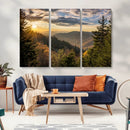 Sunrise Over the Smoky Mountains Canvas Wall Art –