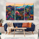 Colorful Abstract Landscape Wall Art Print Canvas - Vibrant