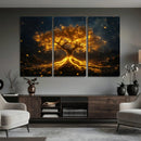 Golden Tree of Life Canvas Wall Art Print - Majestic Glowing by MyGreatCanvas | Canvas Wall Art Prints | Photo Prints & Wall Decor