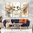 Abstract Watercolor Chickadee Bird Canvas Wall Art Print - by MyGreatCanvas | Canvas Wall Art Prints | Photo Prints & Wall Decor